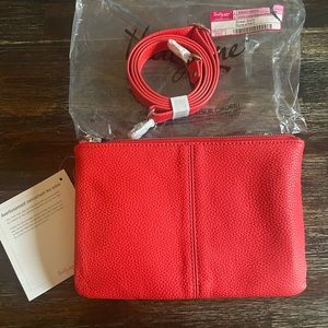 Thirty-One Jewell ~ Street Style ~ Coral Kisses Pebble ~ Crossbody/Clutch ~